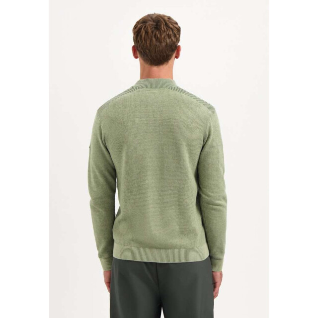 No Excess Pullover half zip plated structure light moss 29230813SN-197 large