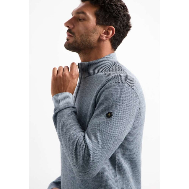 No Excess Pullover half zip plated structure dusty blue 29230813SN-138 large