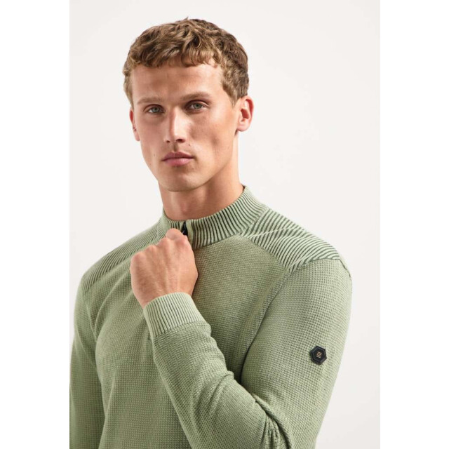 No Excess Pullover half zip plated structure light moss 29230813SN-197 large