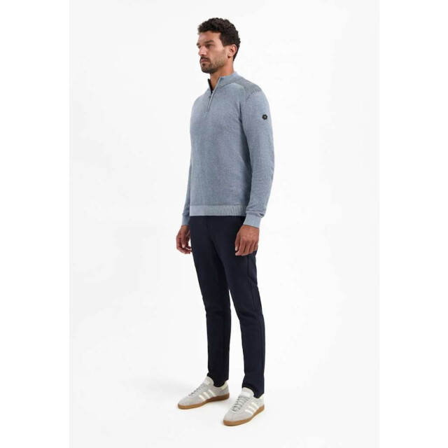 No Excess Pullover half zip plated structure dusty blue 29230813SN-138 large