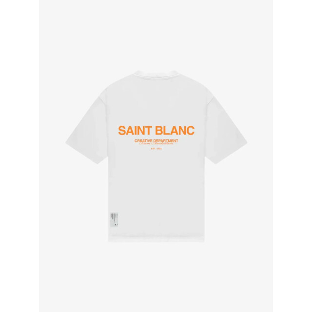 Saint Blanc Heren t-shirt no. 1 bright white abricot NO1-SHIRT-BRIGHTWHITE-ABRICOT large
