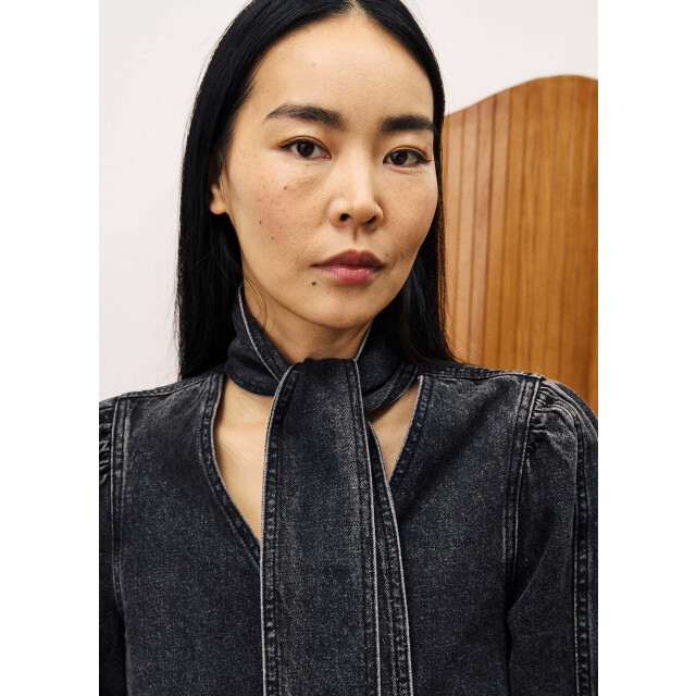 FRNCH Buds blouse knoopkraag denim 9610212475208 large