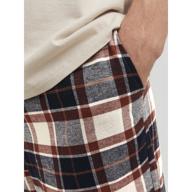 Jack & Jones Heren pyjamabroek flanel lange pijpen jacrimon pants geruit 12182711-Cloud Dancer large