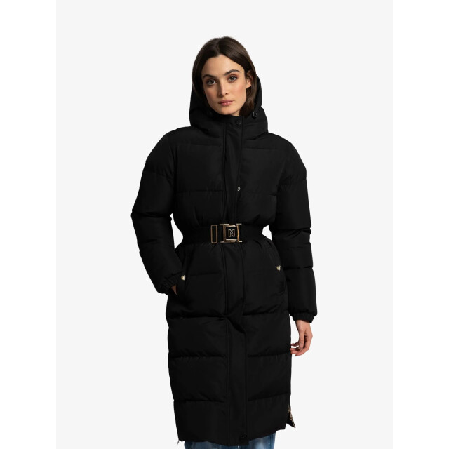 Nikkie Dames winterjas lynnwood long puffer zwart N-4-570-2505-9000 large
