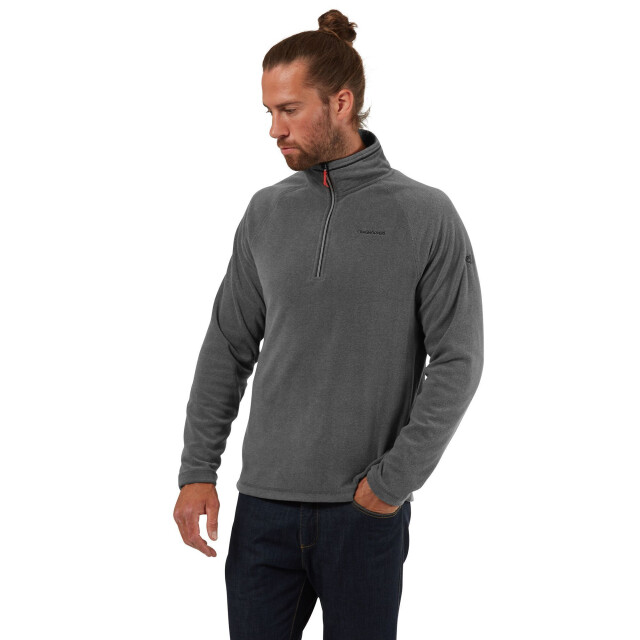 Craghoppers Heren corey vi half zip fleece top UTCG1466_blackpeppermarl large