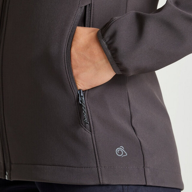 Craghoppers Dames expert basecamp soft shell jas UTCG1706_carbongrey large