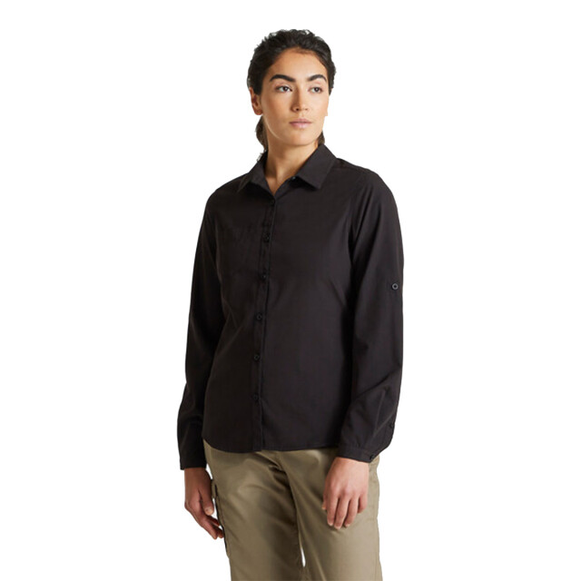 Craghoppers Dames expert kiwi shirt met lange mouwen UTCG1759_black large