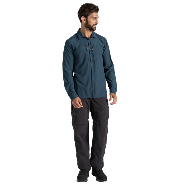 Craghoppers Heren nosilife shirt met lange mouwen UTCG2036_bluestone large