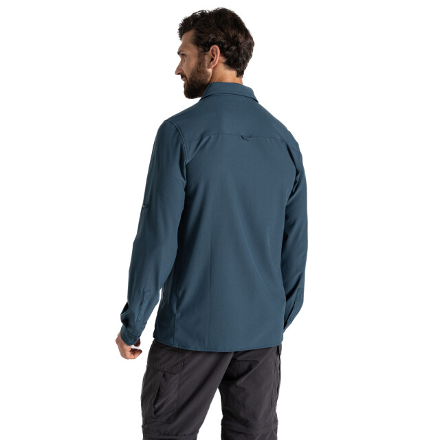 Craghoppers Heren nosilife shirt met lange mouwen UTCG2036_bluestone large