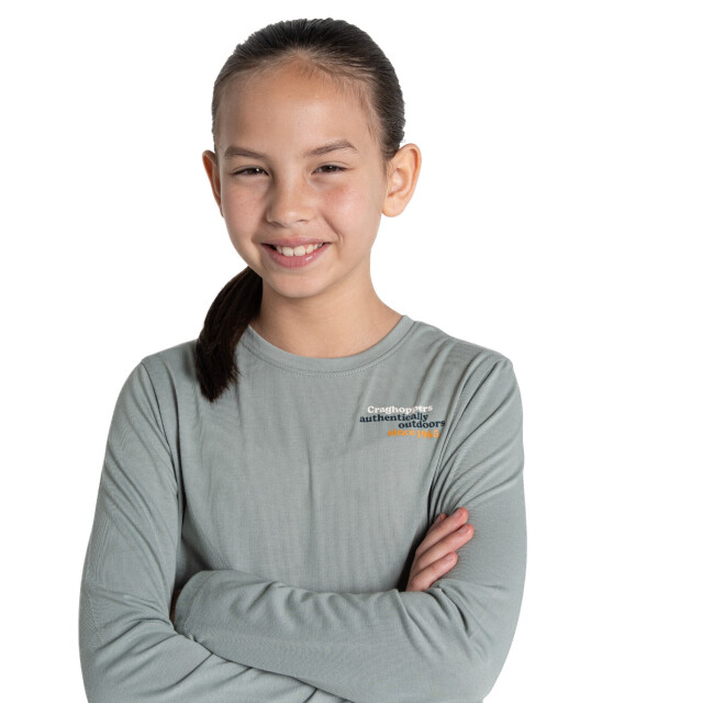 Craghoppers Kinder/kids cruz nosilife t-shirt met lange mouwen UTCG2063_lichengreen large