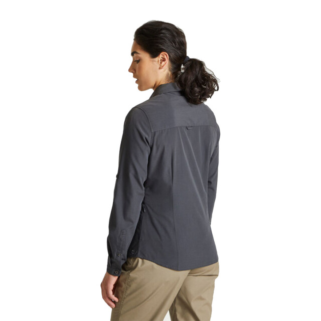 Craghoppers Dames expert kiwi shirt met lange mouwen UTCG1759_carbongrey large