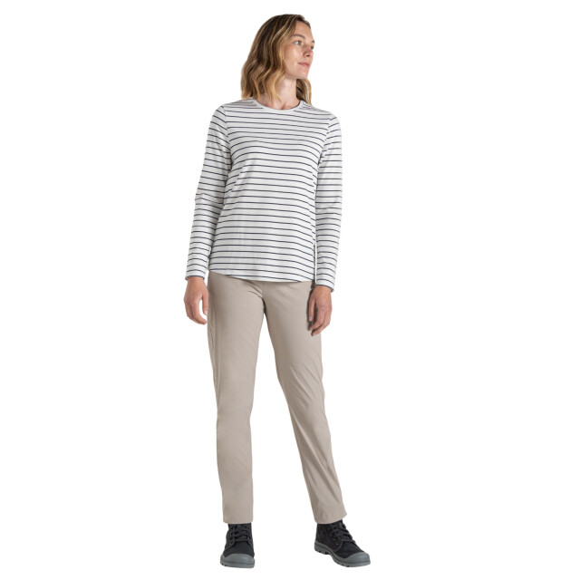 Craghoppers Dames akona stripe nosilife t-shirt met lange mouwen UTCG2070_bluenavy large