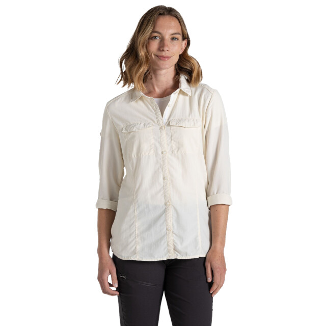 Craghoppers Dames adventure iii nosilife shirt met lange mouwen UTCG2166_seasalt large