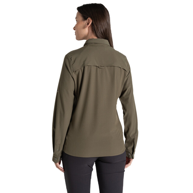 Craghoppers Dames nosilife pro iii shirt met lange mouwen UTCG2165_wildolive large