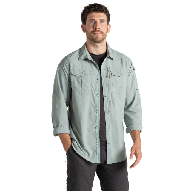 Craghoppers Heren adventure iii nosilife shirt met lange mouwen UTCG2173_lichengreen large
