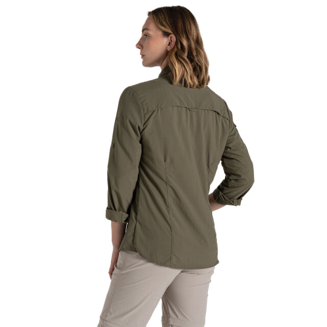 Craghoppers Dames adventure iii nosilife shirt met lange mouwen UTCG2166_wildolive large