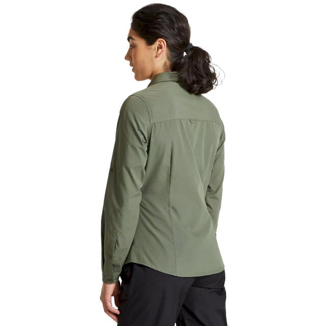 Craghoppers Dames expert kiwi shirt met lange mouwen UTCG1759_darkcedargreen large