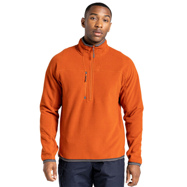 Craghoppers Heren expert active marl half zip fleece top UTCG1777_pottersclay large