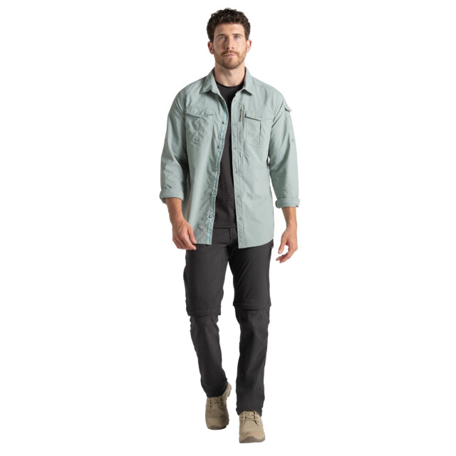 Craghoppers Heren adventure iii nosilife shirt met lange mouwen UTCG2173_lichengreen large