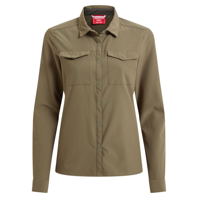 Craghoppers Dames nosilife pro iii shirt met lange mouwen UTCG2165_wildolive large
