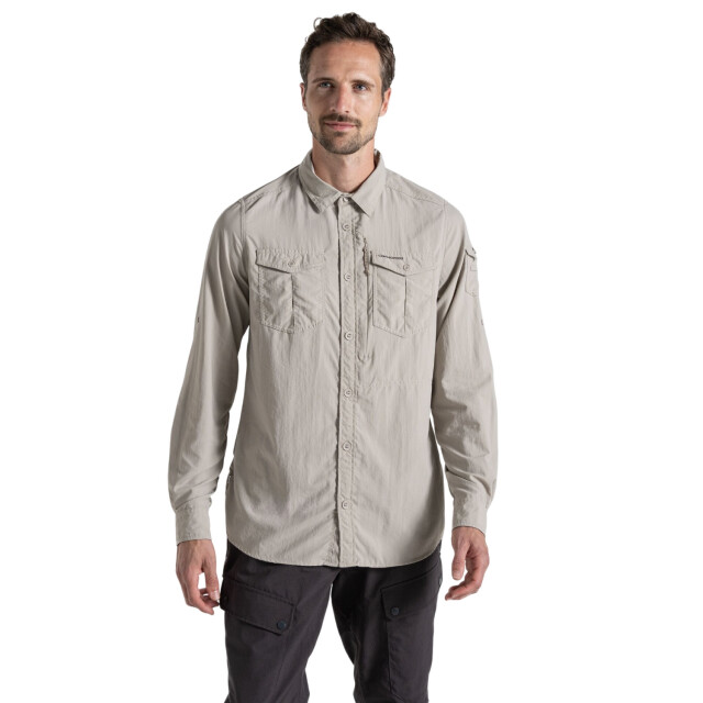 Craghoppers Heren adventure iii nosilife shirt met lange mouwen UTCG2173_parchment large