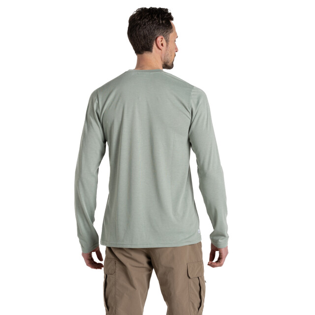 Craghoppers Heren abel nosilife t-shirt met lange mouwen UTCG2195_lichengreen large