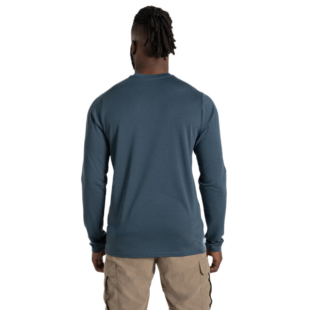 Craghoppers Heren abel nosilife t-shirt met lange mouwen UTCG2195_bluestone large