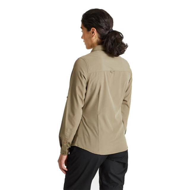 Craghoppers Dames expert kiwi shirt met lange mouwen UTLT473_pebble large