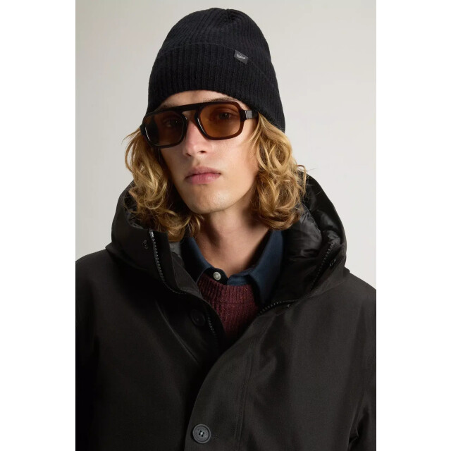 Woolrich Knitted ribbed beanie 159674803 large