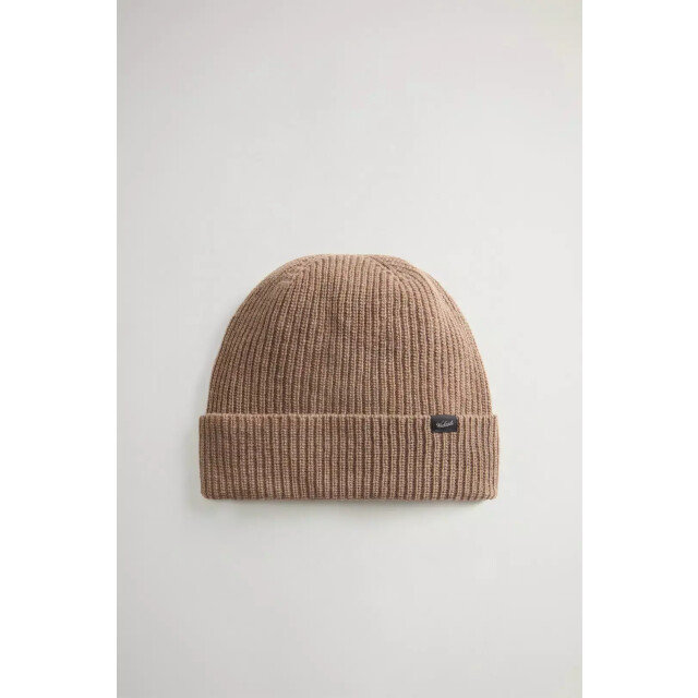 Woolrich Knitted ribbed beanie falcon 159674806 large