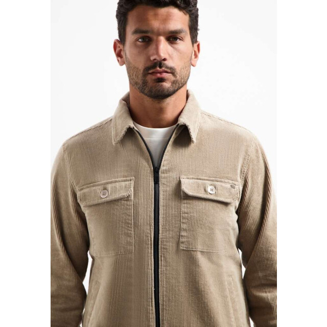 No Excess Overshirt zipper corduroy coord sand 29510907-015 large