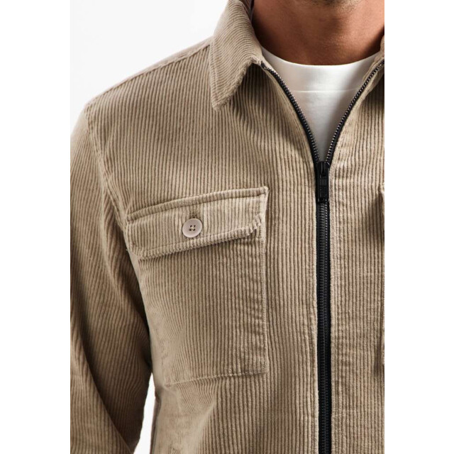 No Excess Overshirt zipper corduroy coord sand 29510907-015 large
