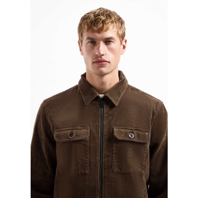 No Excess Overshirt zipper corduroy coord taupe 29510907-044 large