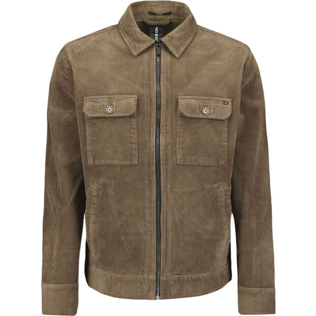 No Excess Overshirt zipper corduroy coord taupe 29510907-044 large