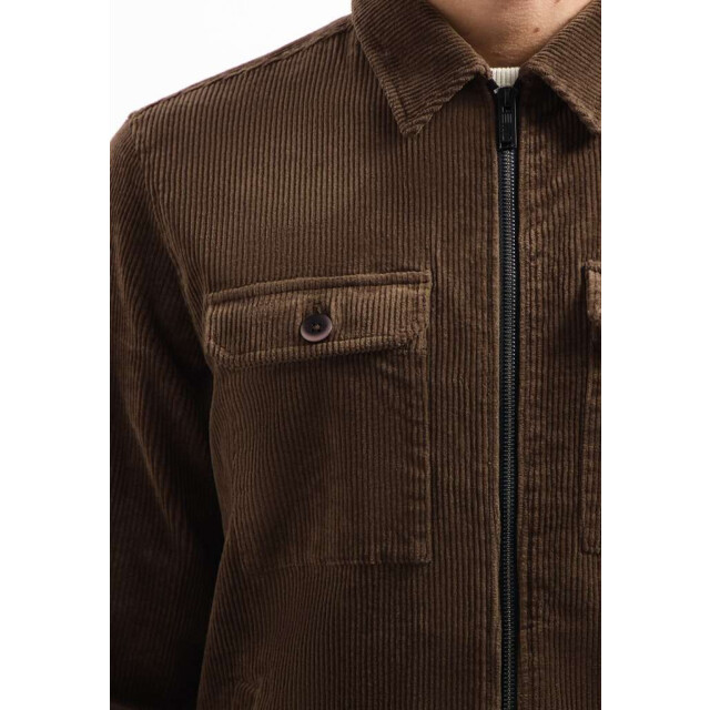 No Excess Overshirt zipper corduroy coord taupe 29510907-044 large