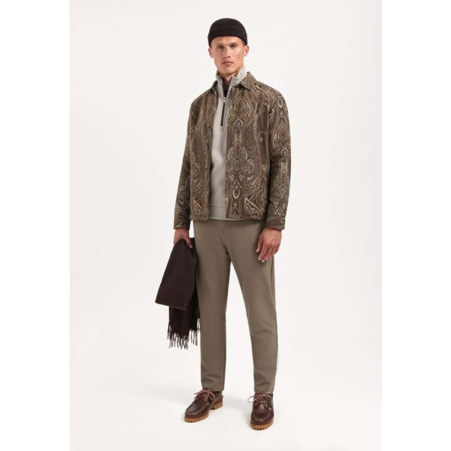 No Excess Overshirt buttons fancy jacquard brown 29530905-040 large