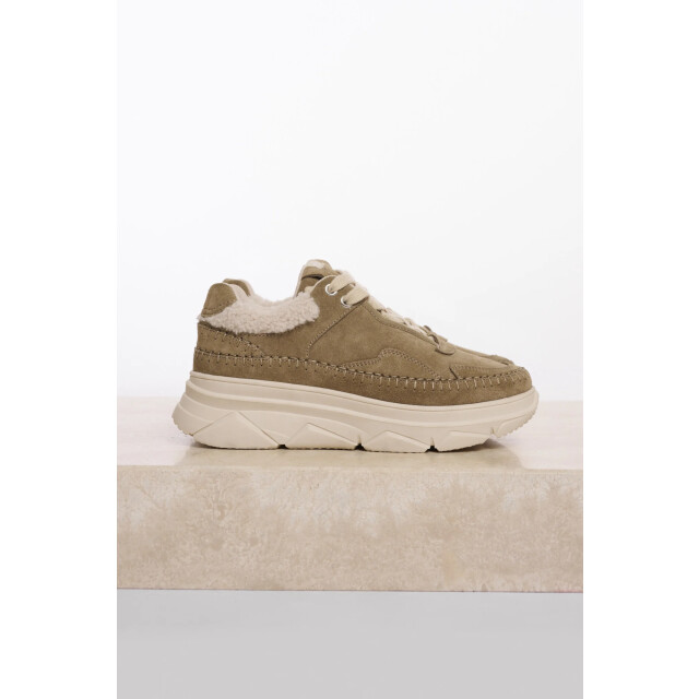 Rino & Pelle Willa.1002511 rino en pelle sneaker with stitching details olive Willa.1002511 Olive large