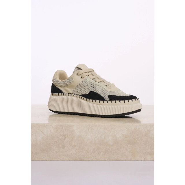 Rino & Pelle Rocco.1002511 rino en pelle mixed material sneaker birch black Rocco.1002511 Birch black large