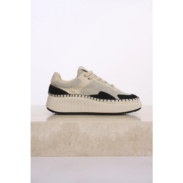 Rino & Pelle Rocco.1002511 rino en pelle mixed material sneaker birch black Rocco.1002511 Birch black large