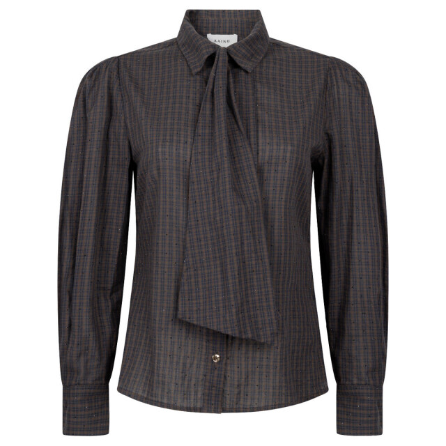 Aaiko Blouse lange mouw janesse tie check Aaiko Blouse lange mouw JANESSE TIE CHECK large
