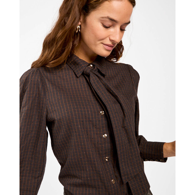 Aaiko Blouse lange mouw janesse tie check Aaiko Blouse lange mouw JANESSE TIE CHECK large