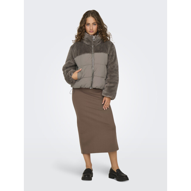 Only onlwanja fur puffer mix jacket cc o 15292945 walnut 06111.840.0018 large