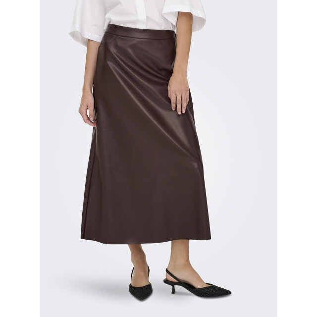 Jacqueline de Yong salud long pu skirt jrs 15359993 chocolate torte 06415.880.0009 large