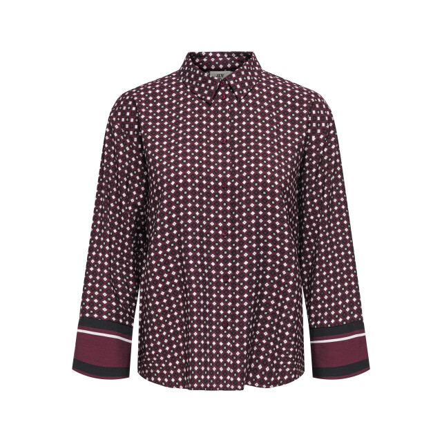Jacqueline de Yong alice 7/8 loose shirt wvn 15356522 maroon banner 06615.840.0028 large