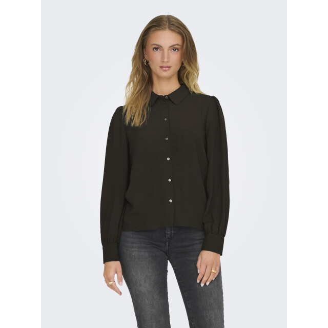 Jacqueline de Yong divya life l/s puff shirt wvn di 15283183 chocolate torte 06615.880.0132 large