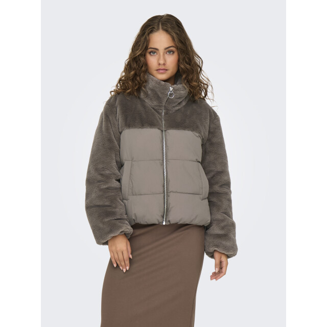 Only onlwanja fur puffer mix jacket cc o 15292945 walnut 06111.840.0018 large