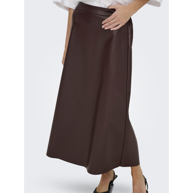 Jacqueline de Yong salud long pu skirt jrs 15359993 chocolate torte 06415.880.0009 large