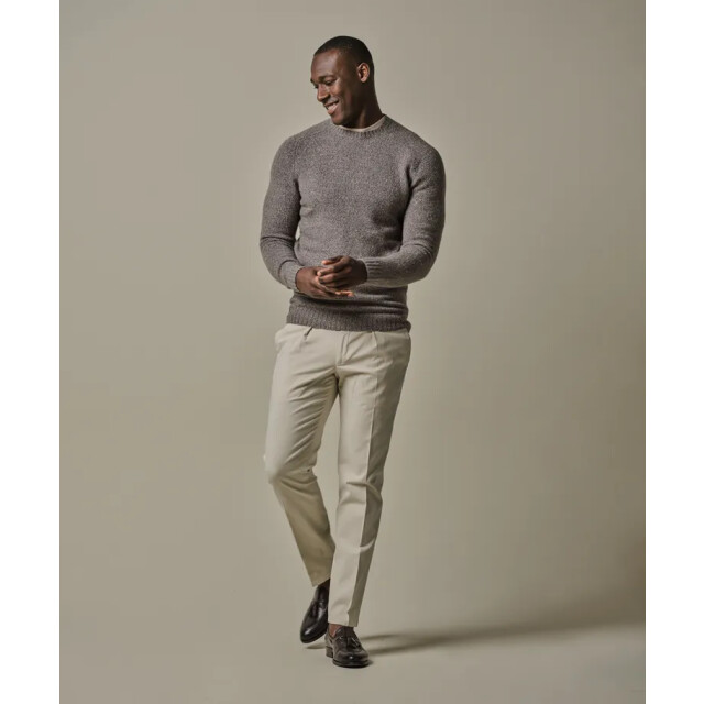 Profuomo pullover crew neck ppwj30037b h1 light brown 05711.810.0015 large