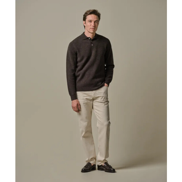 Profuomo polo ls ppwj30033c h2 dark brown 05312.870.0001 large