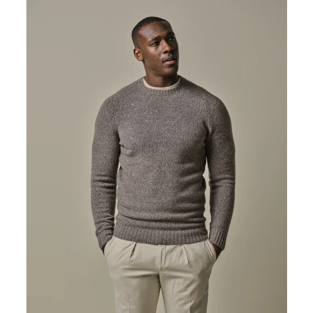 Profuomo pullover crew neck ppwj30037b h1 light brown 05711.810.0015 large